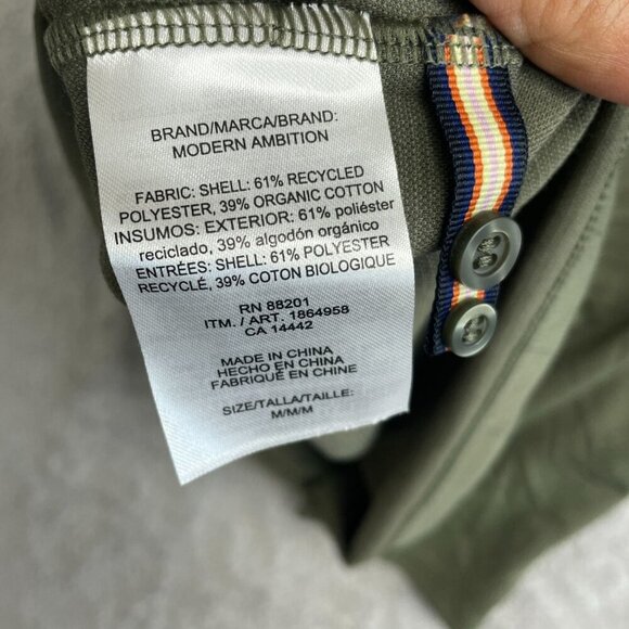 NEW Modern Ambition Men's M Olive Green Polo Shirt Pattern - Picture 7 of 10